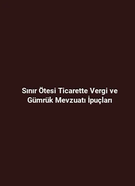 Sınır Ötesi Ticarette Vergi ve Gümrük Mevzuatı İpuçları
