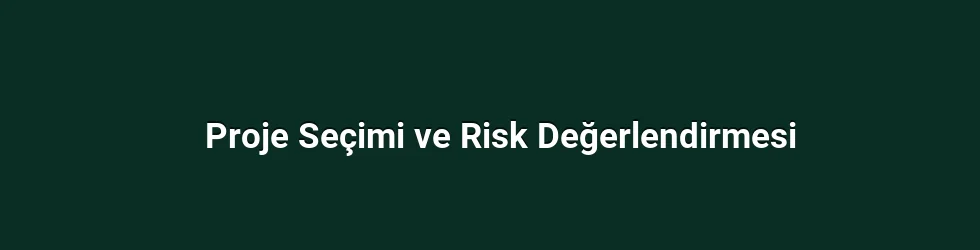 Proje Seçimi ve Risk Değerlendirmesi