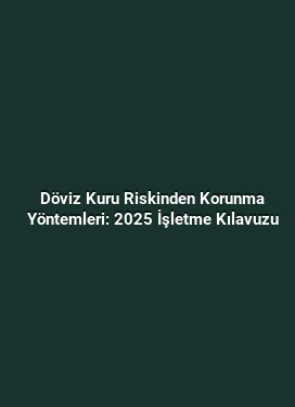 Döviz Kuru Riskinden Korunma Yöntemleri: 2025 İşletme Kılavuzu