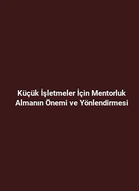 Küçük İşletmeler İçin Mentorluk Almanın Önemi ve Yönlendirmesi