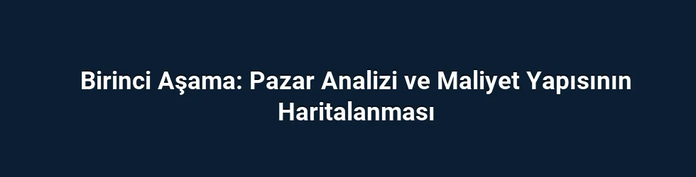 Birinci Aşama: Pazar Analizi ve Maliyet Yapısının Haritalanması