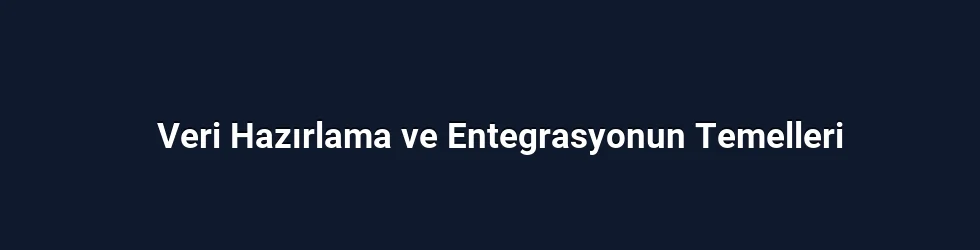 Veri Hazırlama ve Entegrasyonun Temelleri