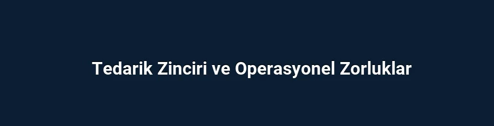 Tedarik Zinciri ve Operasyonel Zorluklar