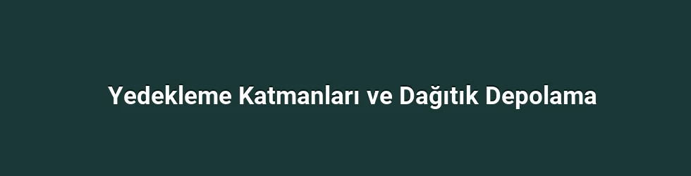 Yedekleme Katmanları ve Dağıtık Depolama