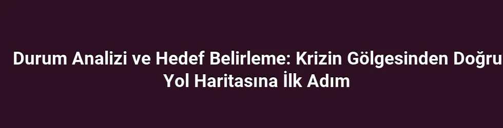 Durum Analizi ve Hedef Belirleme: Krizin Gölgesinden Doğru Yol Haritasına İlk Adım