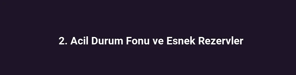 2. Acil Durum Fonu ve Esnek Rezervler