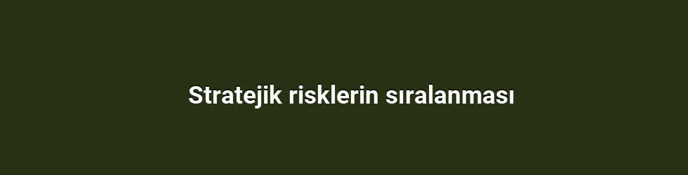 Stratejik risklerin sıralanması