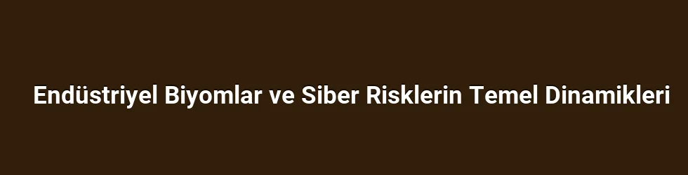 Endüstriyel Biyomlar ve Siber Risklerin Temel Dinamikleri