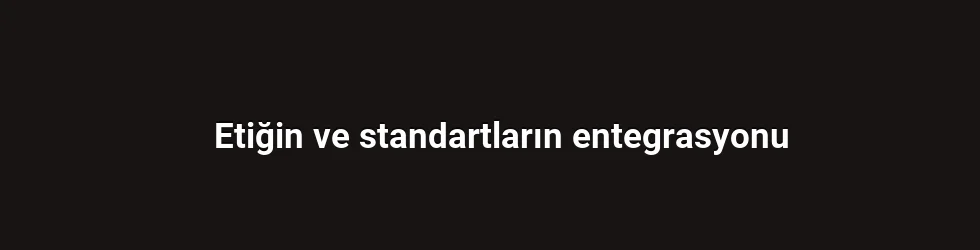 Etiğin ve standartların entegrasyonu