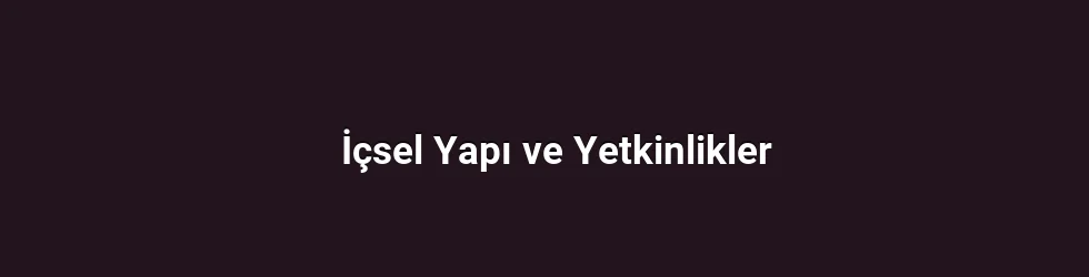 İçsel Yapı ve Yetkinlikler