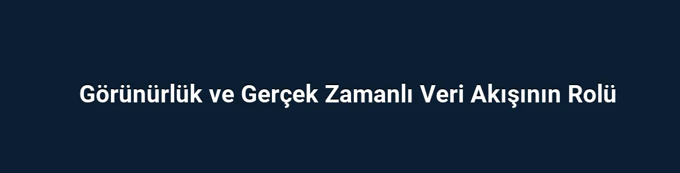Görünürlük ve Gerçek Zamanlı Veri Akışının Rolü