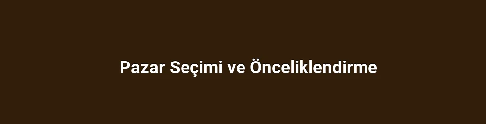Pazar Seçimi ve Önceliklendirme