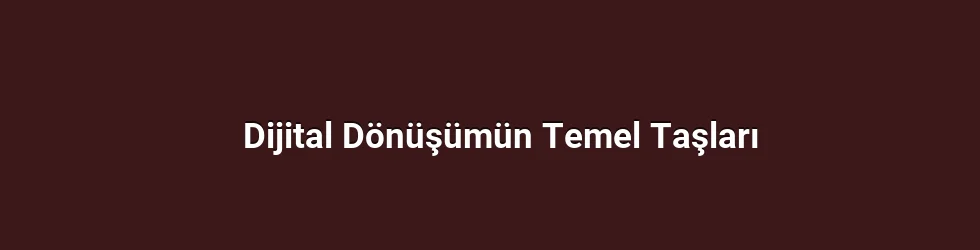 Dijital Dönüşümün Temel Taşları