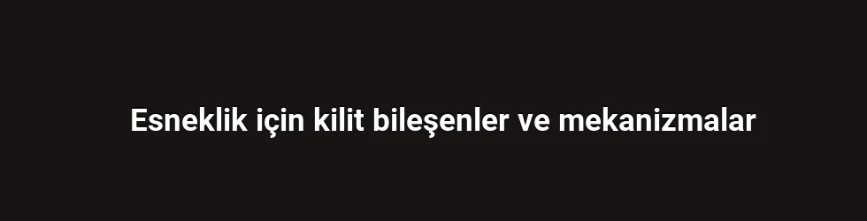 Esneklik için kilit bileşenler ve mekanizmalar