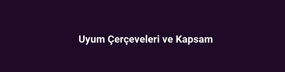 Uyum Çerçeveleri ve Kapsam