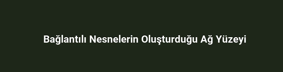 Bağlantılı Nesnelerin Oluşturduğu Ağ Yüzeyi