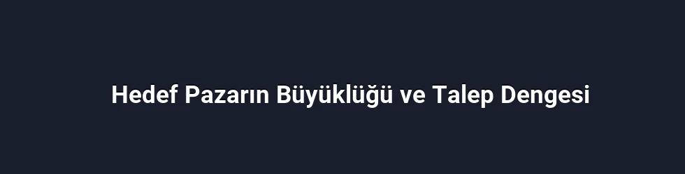 Hedef Pazarın Büyüklüğü ve Talep Dengesi