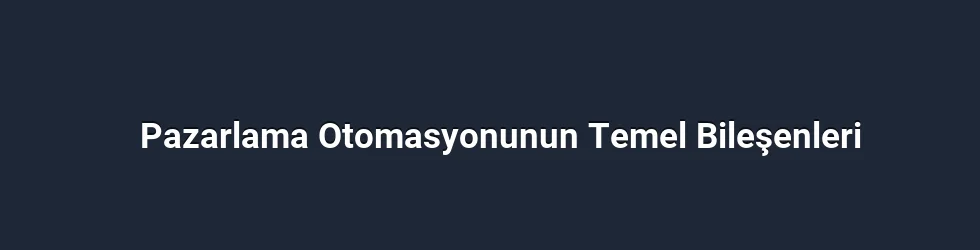 Pazarlama Otomasyonunun Temel Bileşenleri
