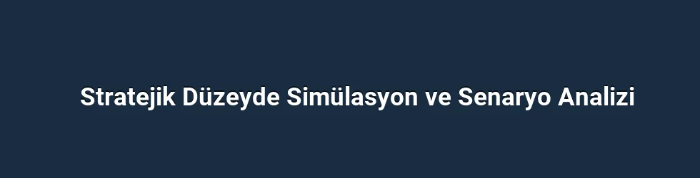 Stratejik Düzeyde Simülasyon ve Senaryo Analizi