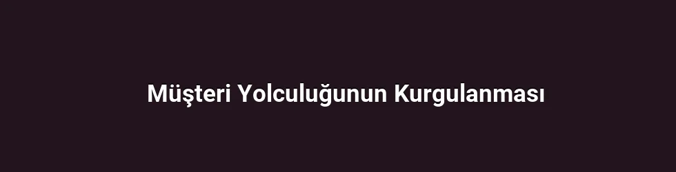 Müşteri Yolculuğunun Kurgulanması