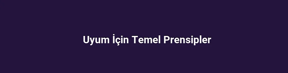 Uyum İçin Temel Prensipler